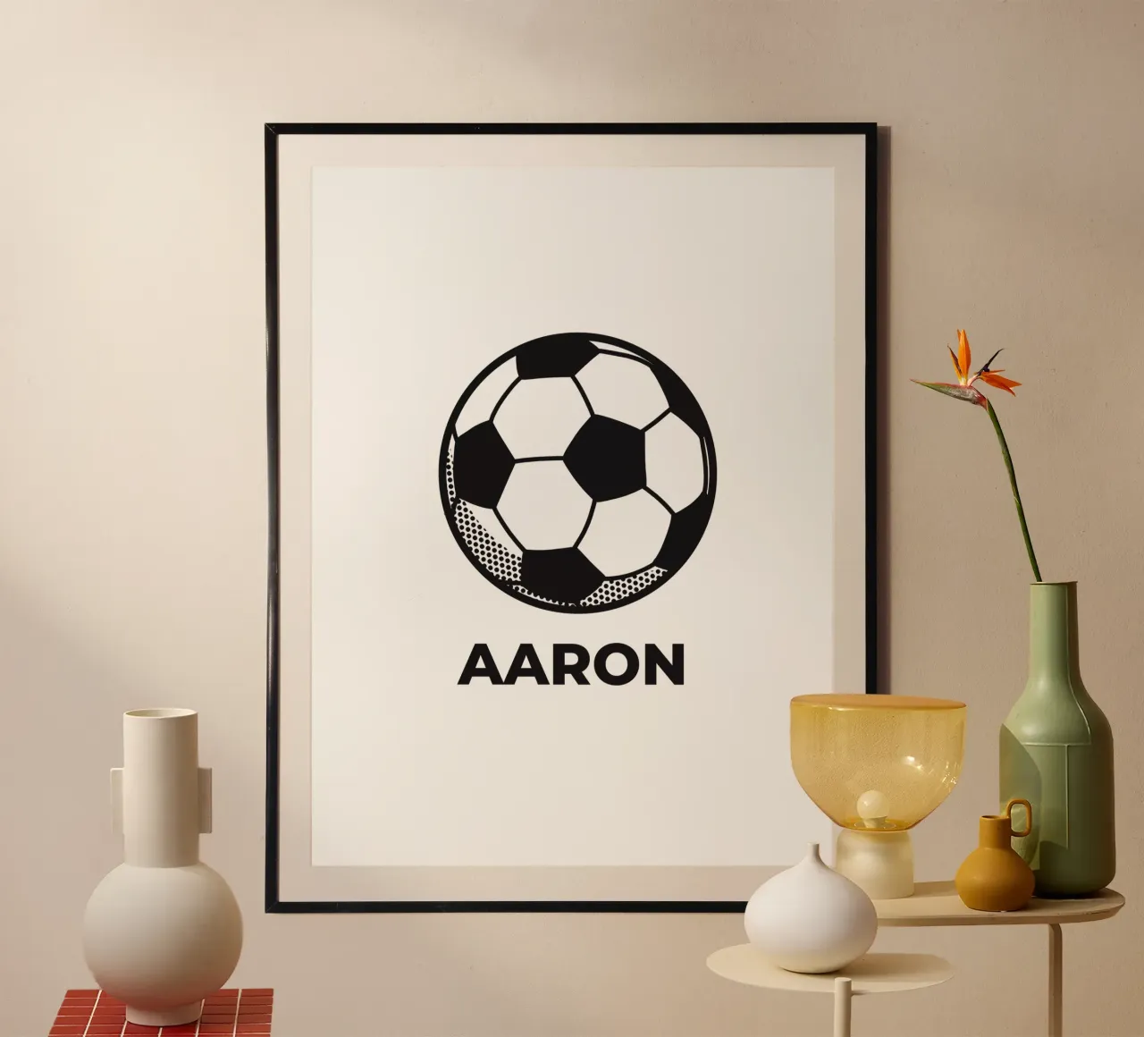Soccer poster con telaio in plastica da we line studio - design