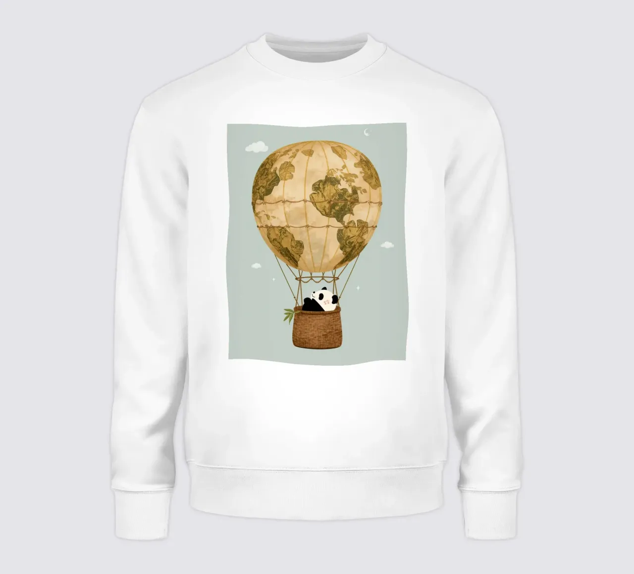 Panda carino in mongolfiera Globe felpa da DesignDoodle