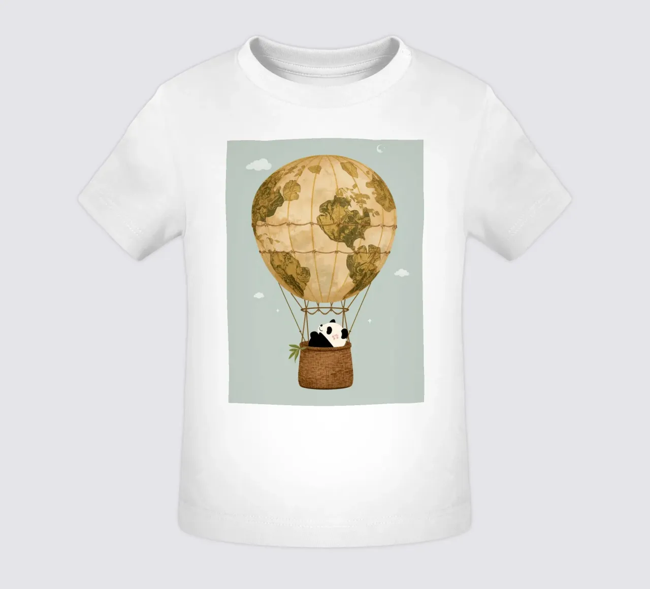 Panda carino in mongolfiera Globe maglietta neonato da DesignDoodle