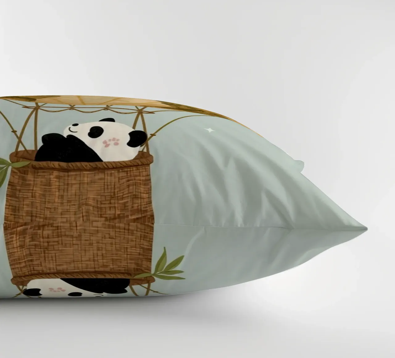 Panda carino in mongolfiera Globe cuscino da DesignDoodle