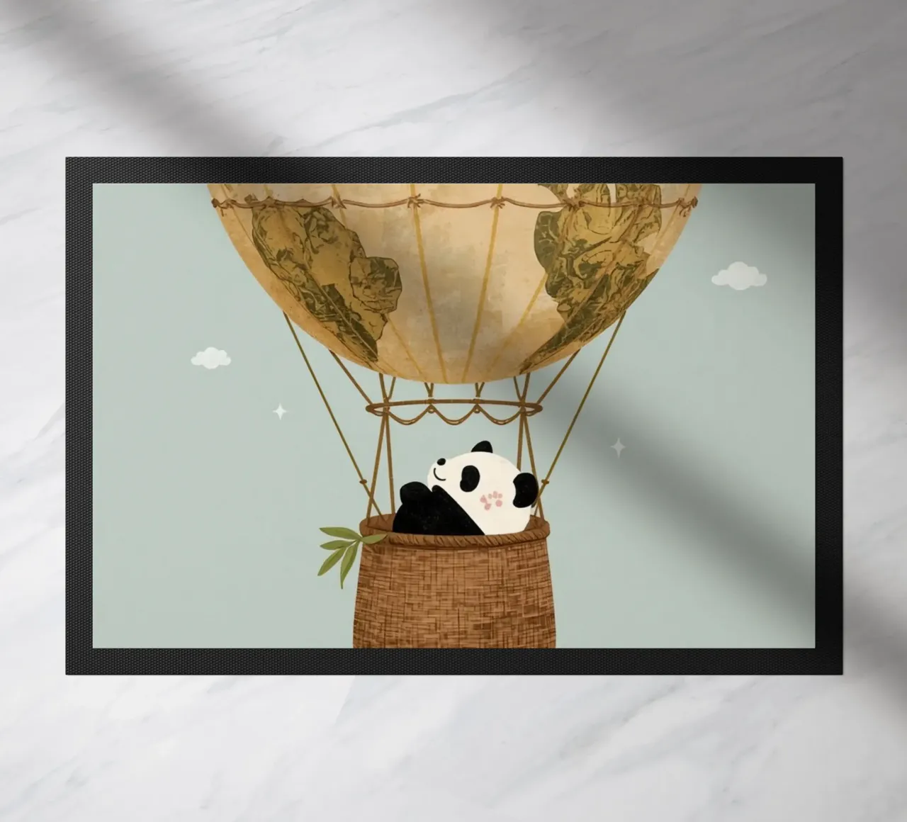 Panda carino in mongolfiera Globe zerbino da DesignDoodle