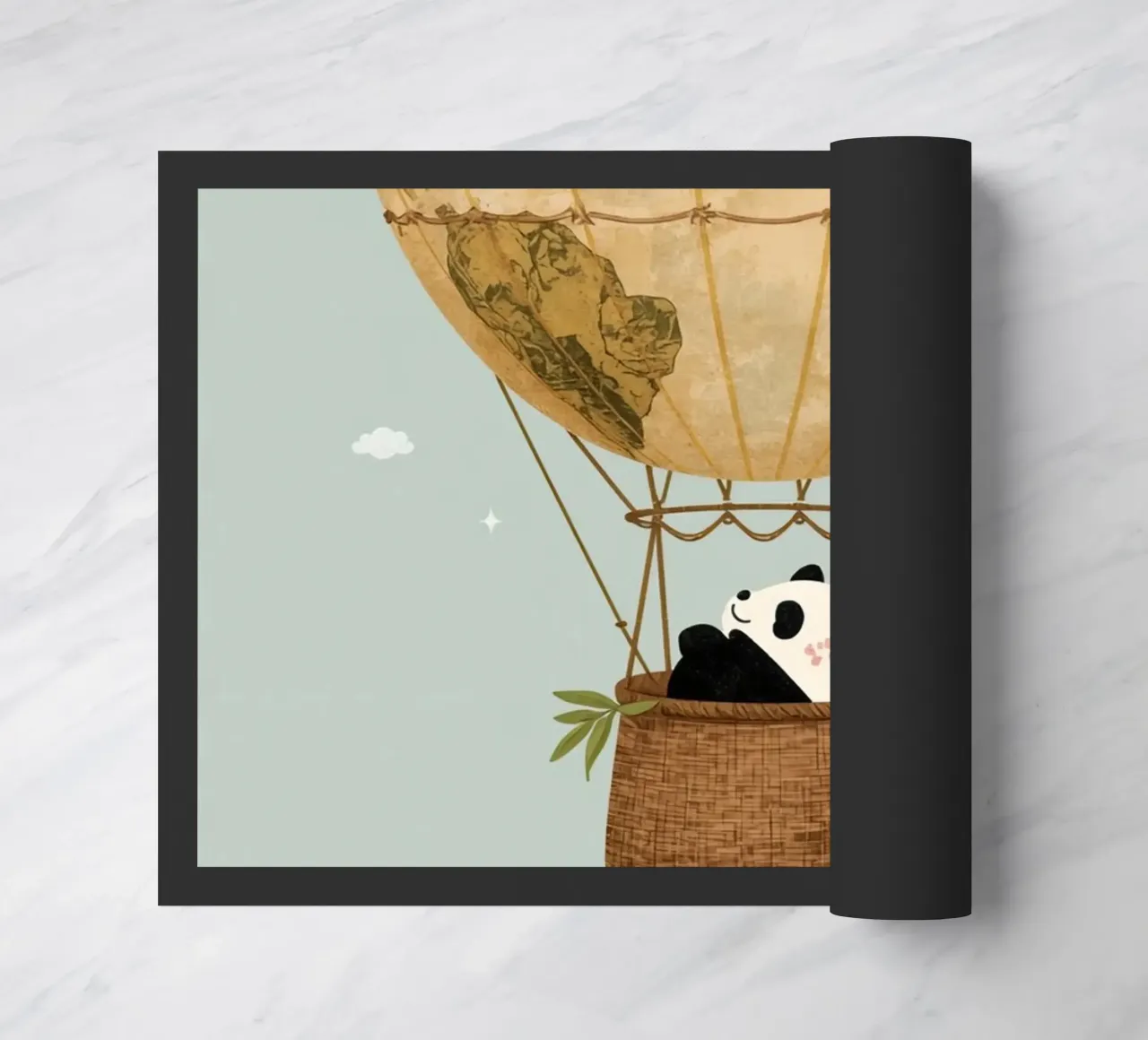 Panda carino in mongolfiera Globe zerbino da DesignDoodle