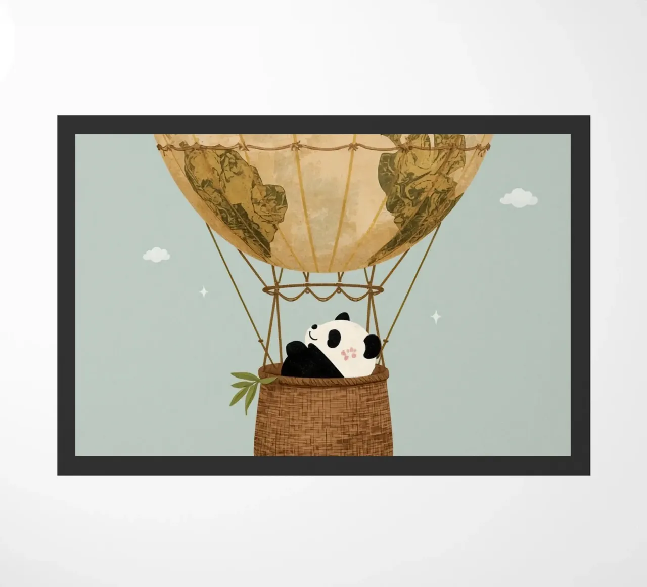 Panda carino in mongolfiera Globe zerbino da DesignDoodle