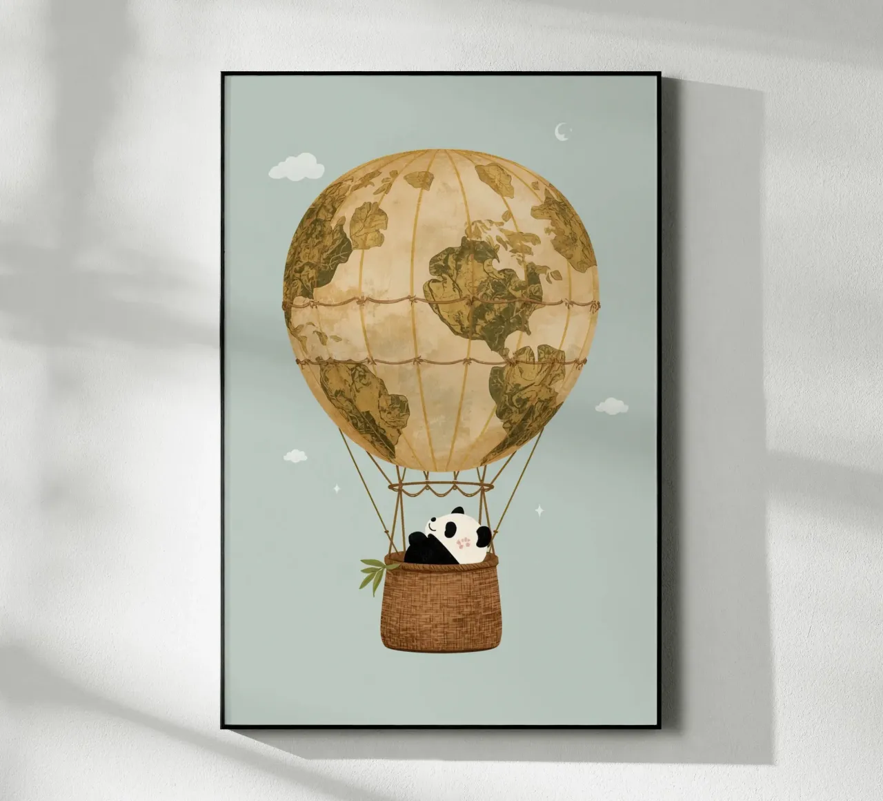 Panda carino in mongolfiera Globe plexiglass da DesignDoodle
