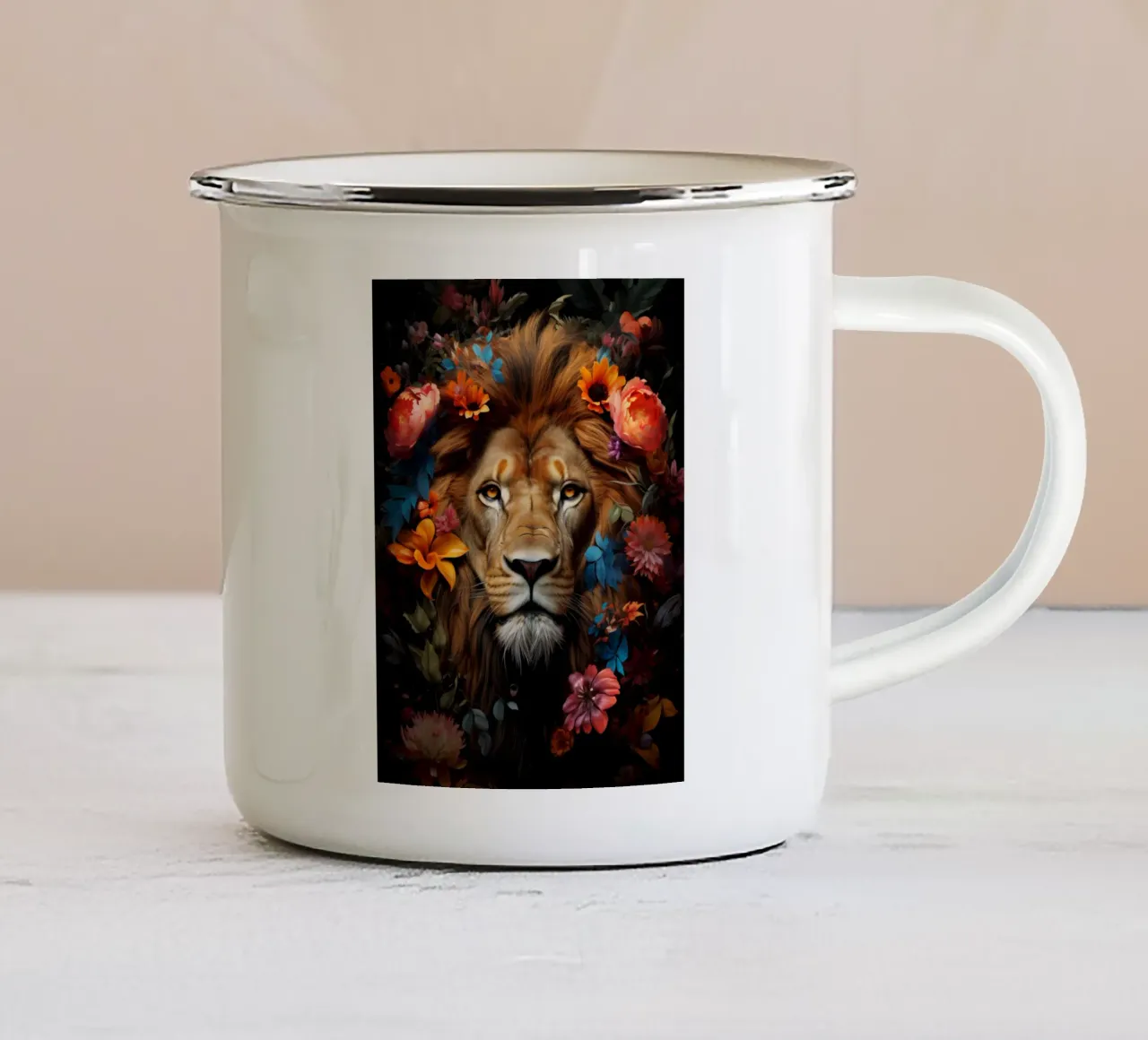 Fiori di Leone tazza in smalto da Mateo