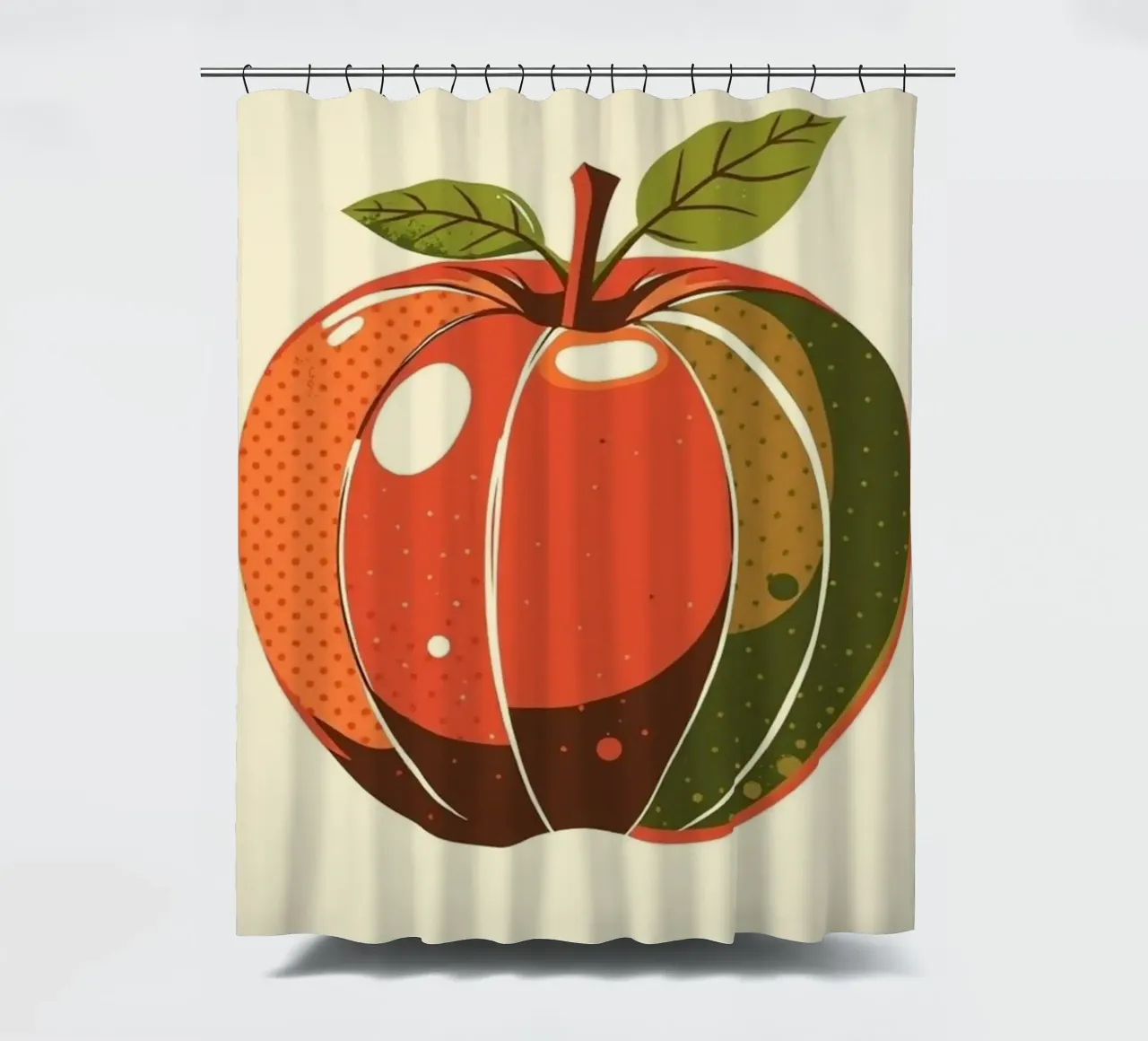 Abstrakte Herbst Apfelernte Duschvorhang von Artistic-shop