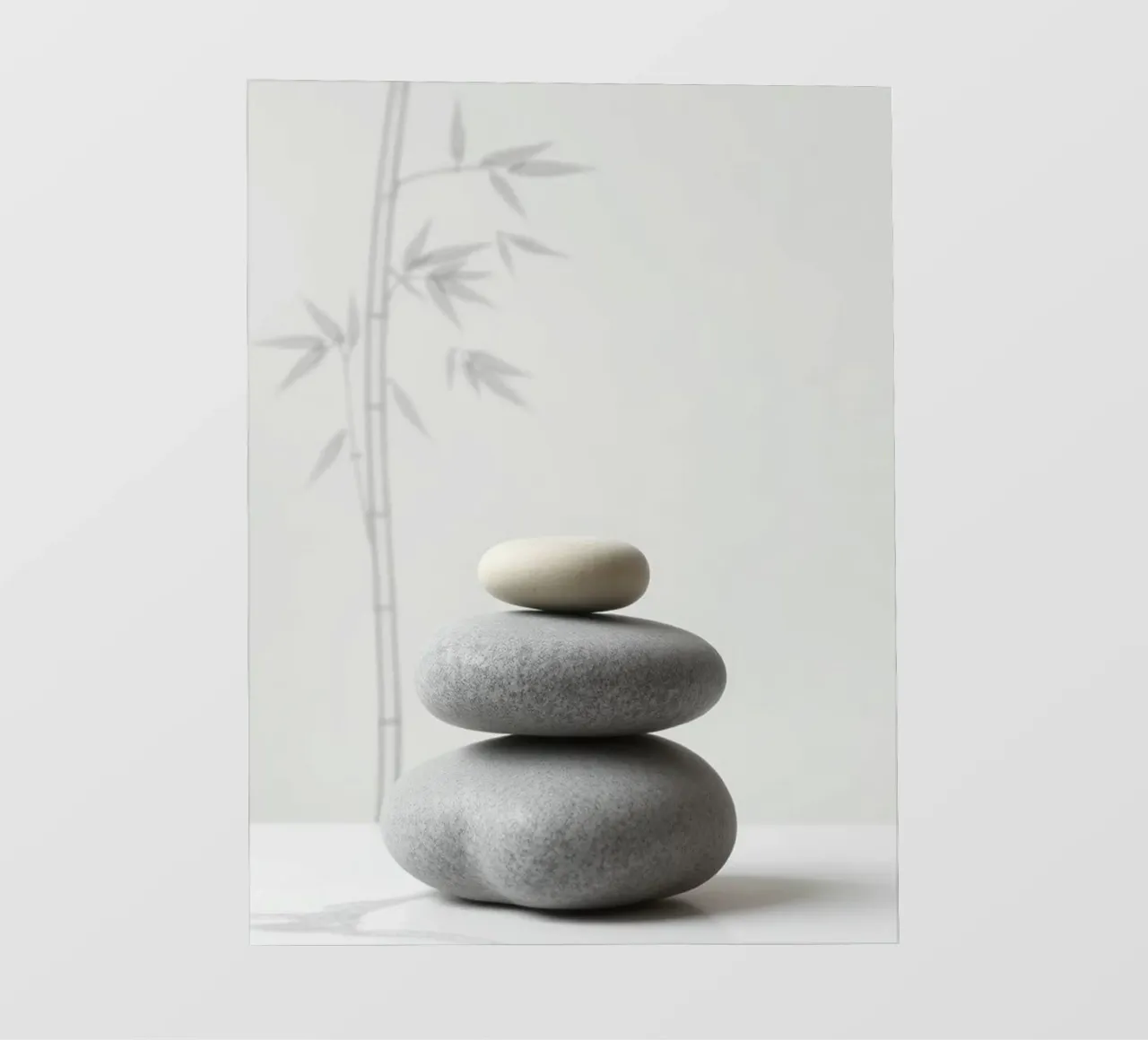 Serenità Zen: Una composizione minimalista telo in pvc da Artistic-shop