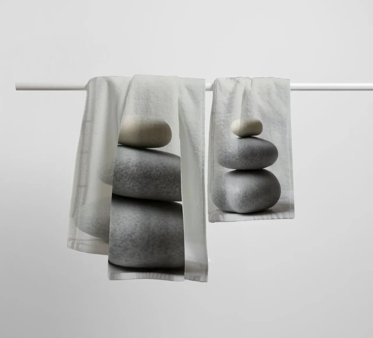 Zen Serenity: A Minimalist Composition towel by Artistic-shop
