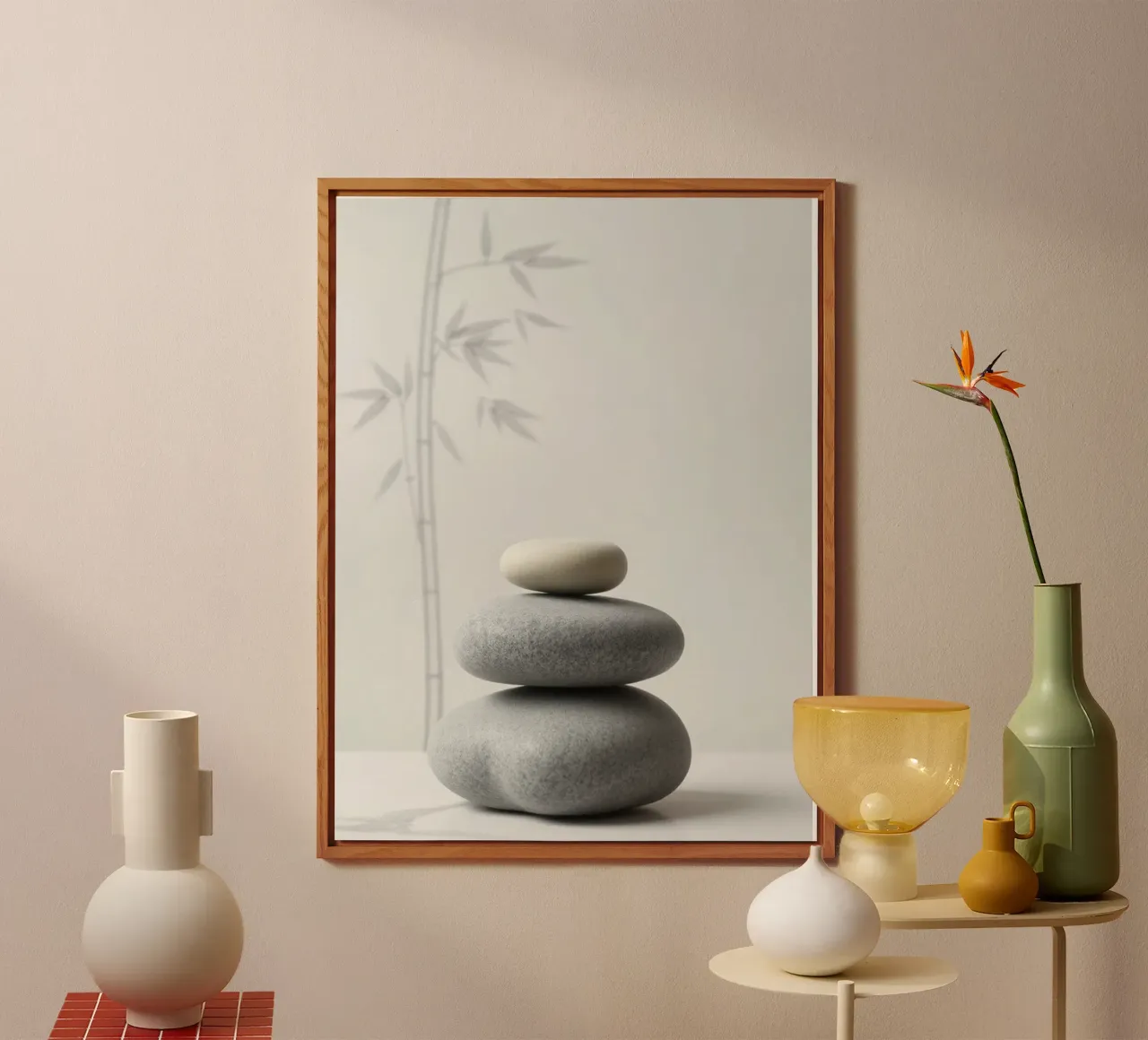 Serenità Zen: Una composizione minimalista alluminio dibond da Artistic-shop