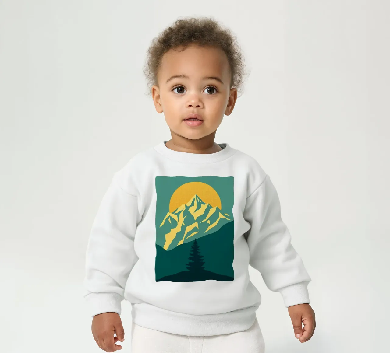 Vertice radioso: Un'alba geometrica felpa neonato da Artistic-shop