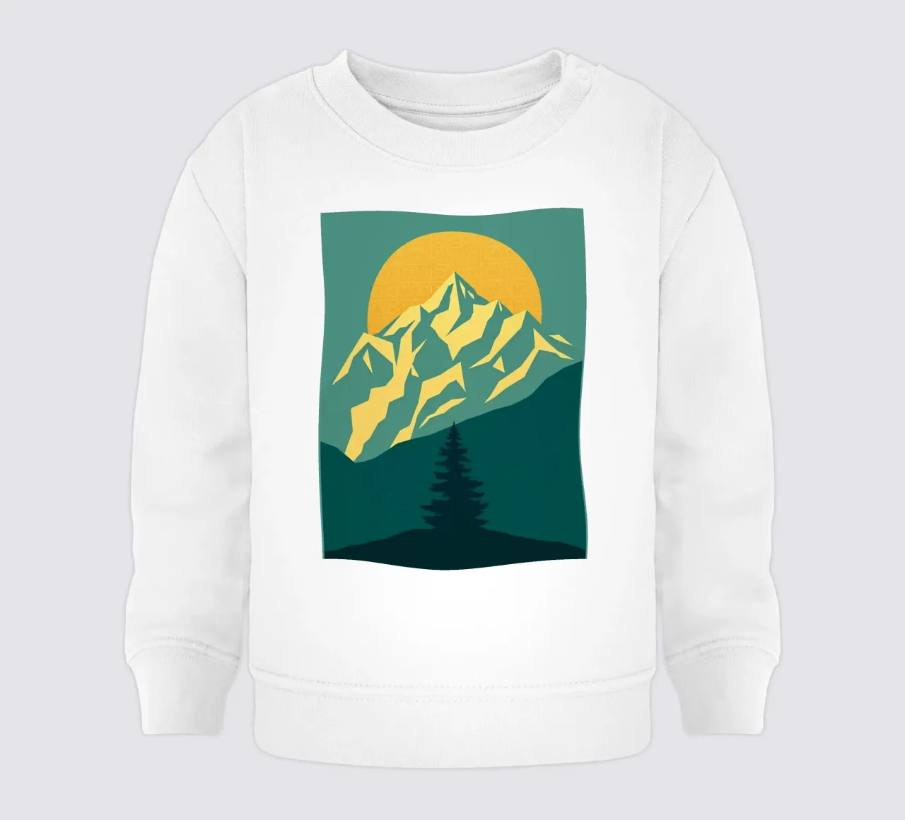 Vertice radioso: Un'alba geometrica felpa neonato da Artistic-shop