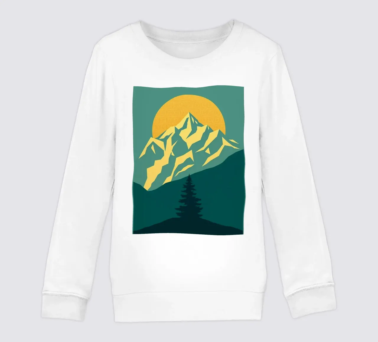Vertice radioso: Un'alba geometrica felpa bambino da Artistic-shop