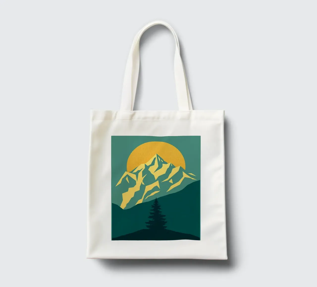 Vertice radioso: Un'alba geometrica borsa in juta da Artistic-shop