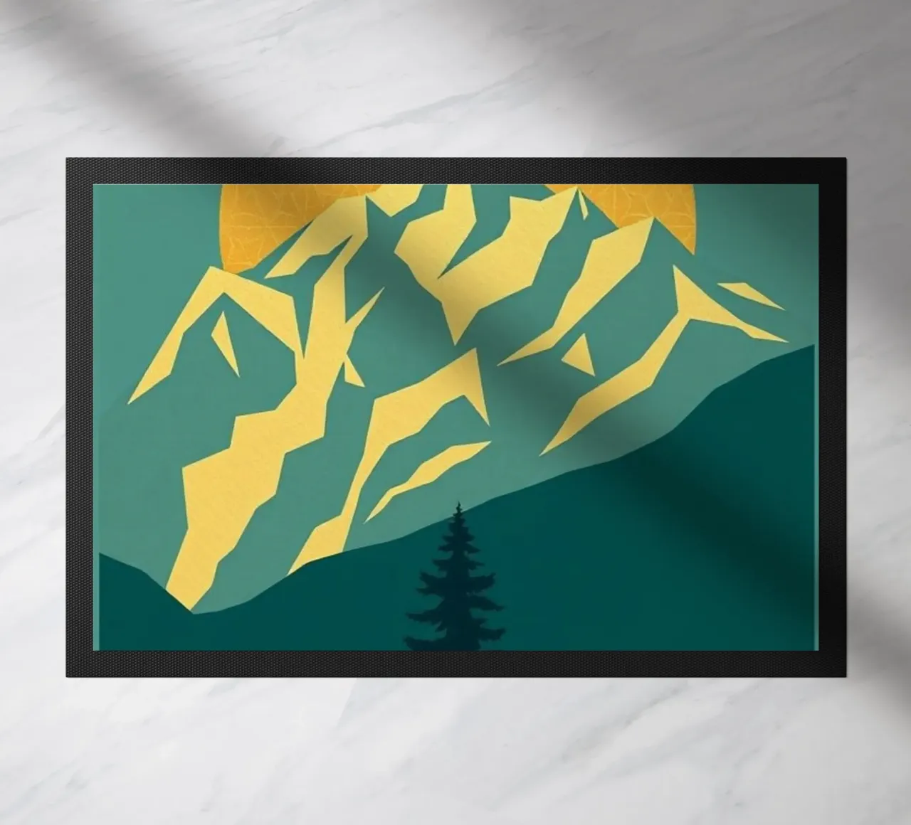 Vertice radioso: Un'alba geometrica zerbino da Artistic-shop