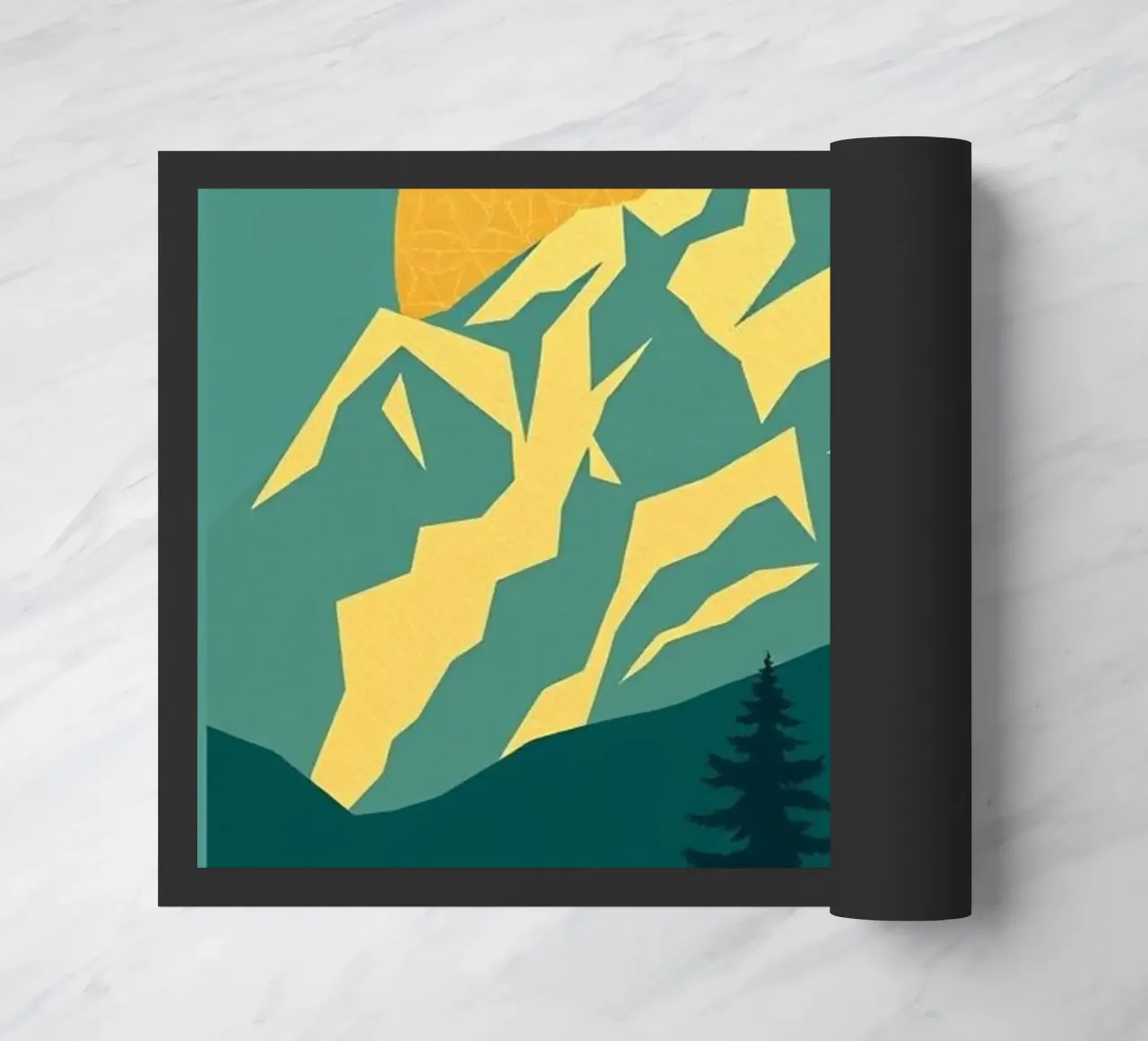 Vertice radioso: Un'alba geometrica zerbino da Artistic-shop