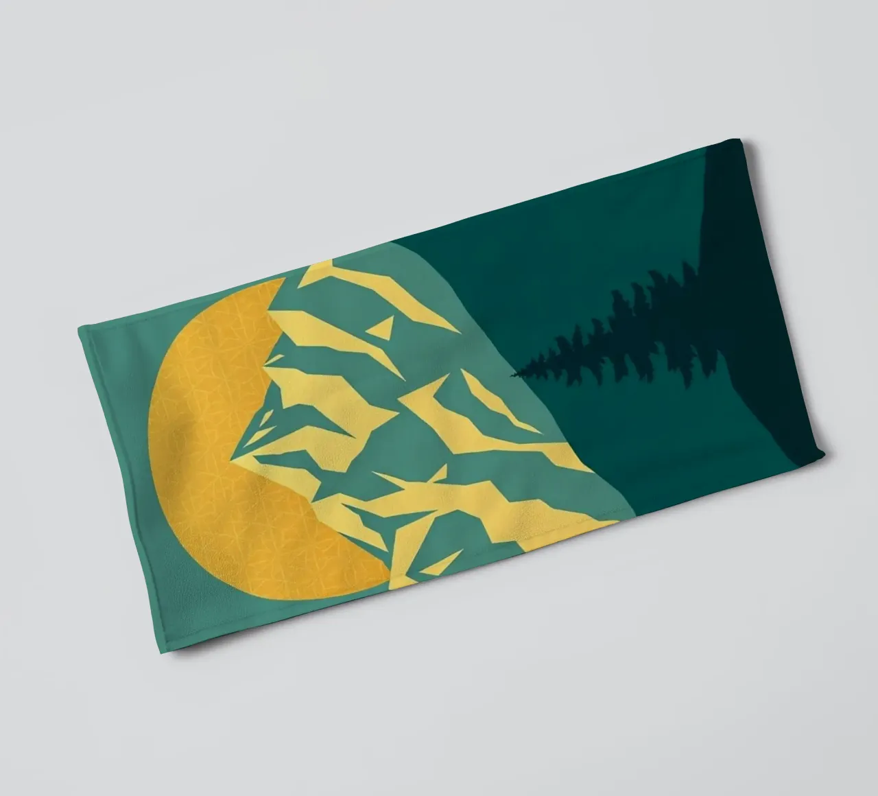Vertice radioso: Un'alba geometrica asciugamano da bagno da Artistic-shop