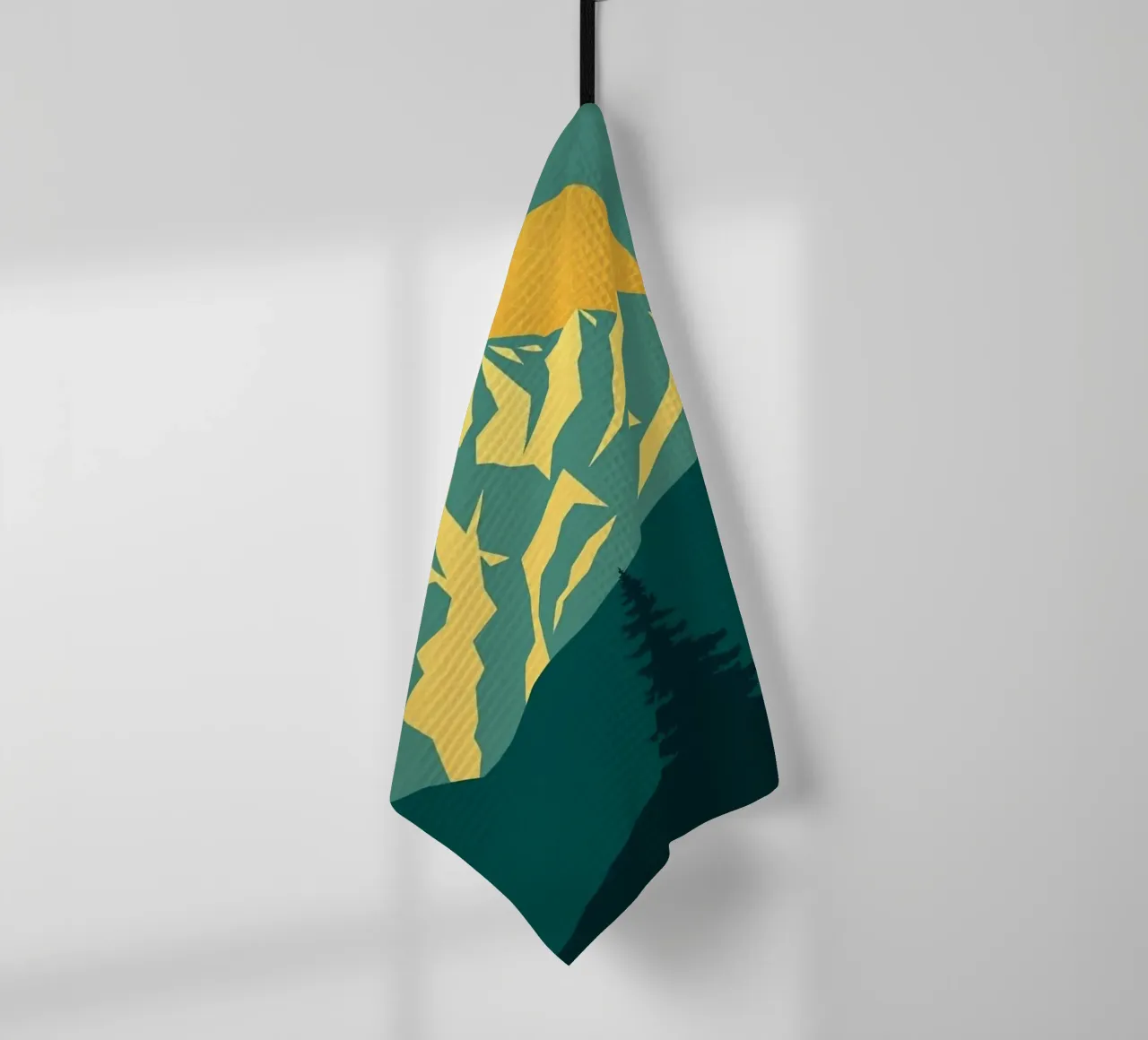 Vertice radioso: Un'alba geometrica canovaccio da cucina da Artistic-shop