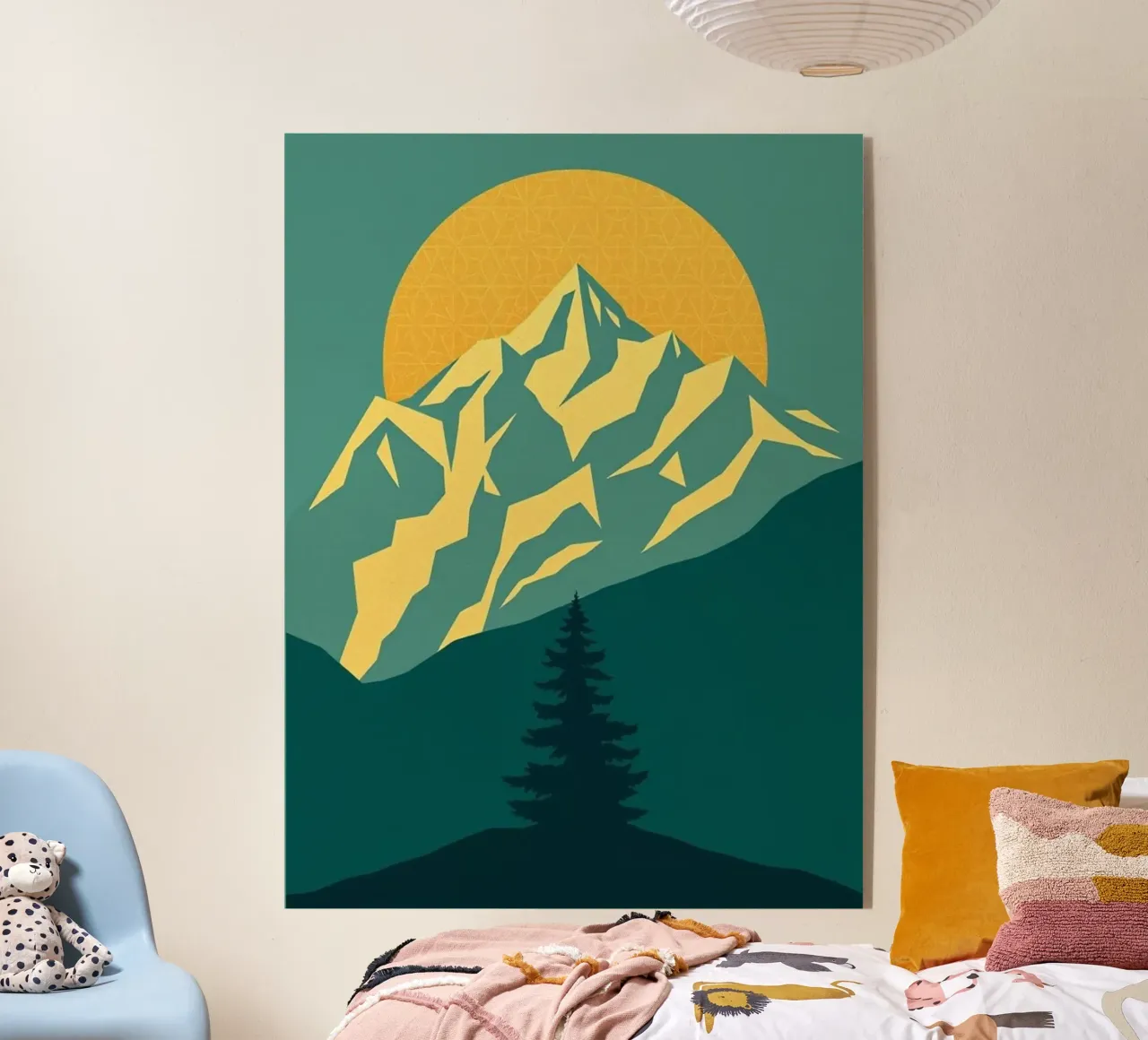 Vertice radioso: Un'alba geometrica plexiglass da Artistic-shop
