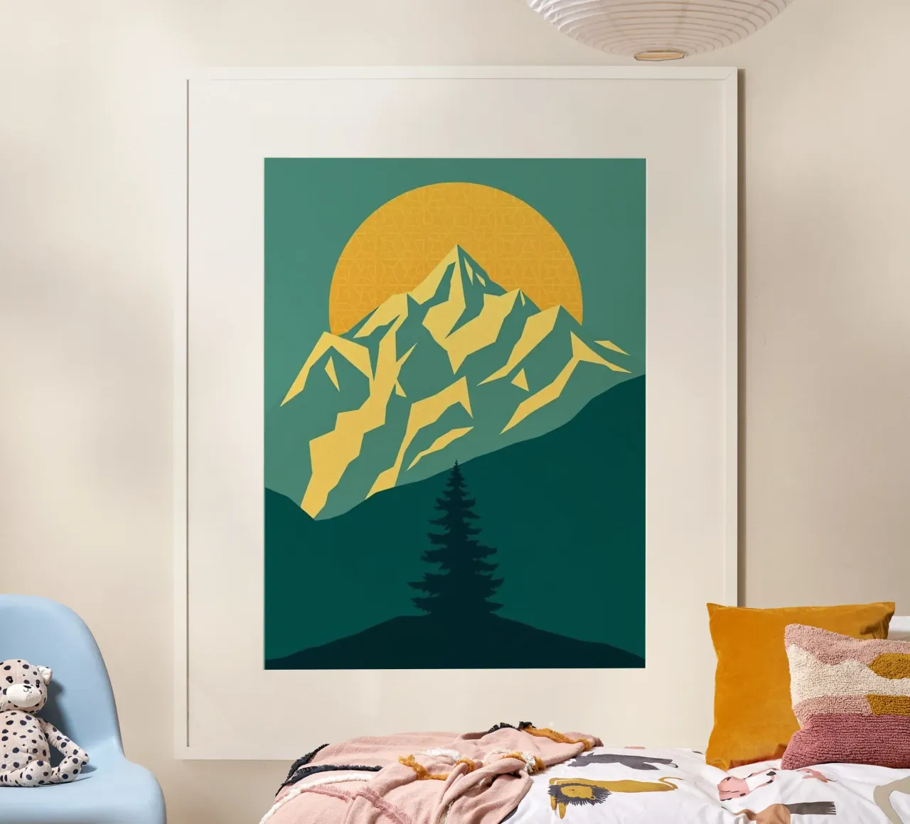 Vertice radioso: Un'alba geometrica carta hahnemühle da Artistic-shop