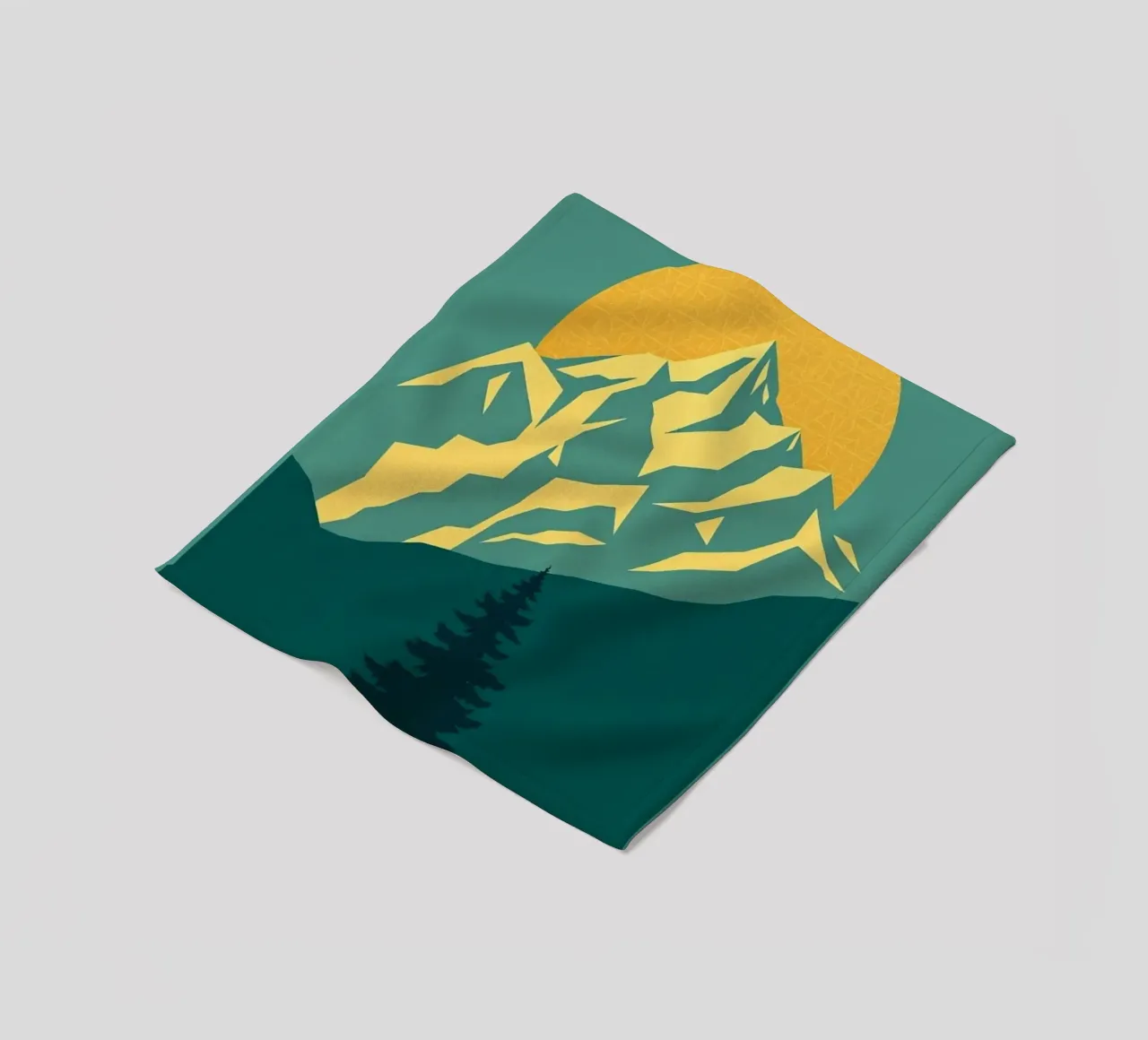 Vertice radioso: Un'alba geometrica coperta in pile da Artistic-shop
