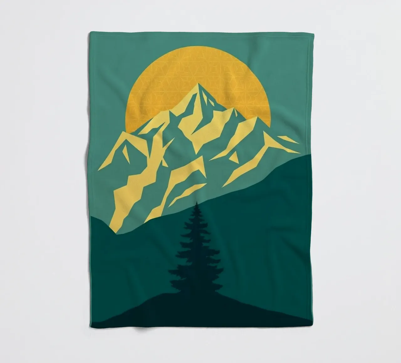 Vertice radioso: Un'alba geometrica coperta in pile da Artistic-shop