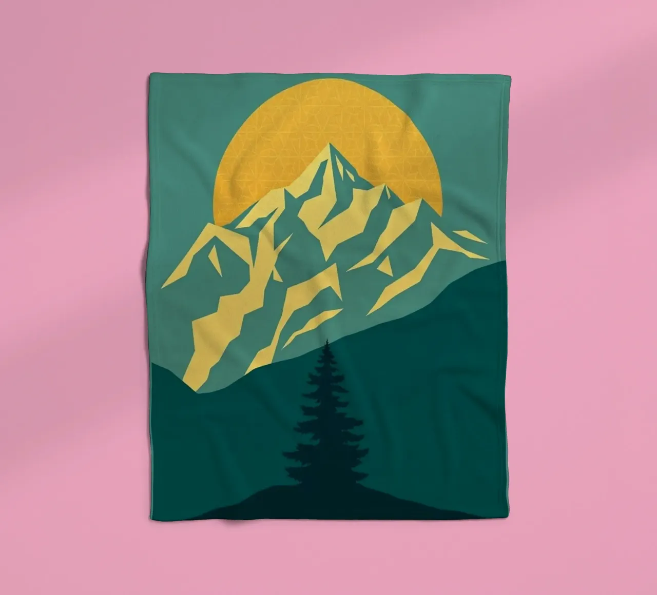 Vertice radioso: Un'alba geometrica coperta in pile da Artistic-shop