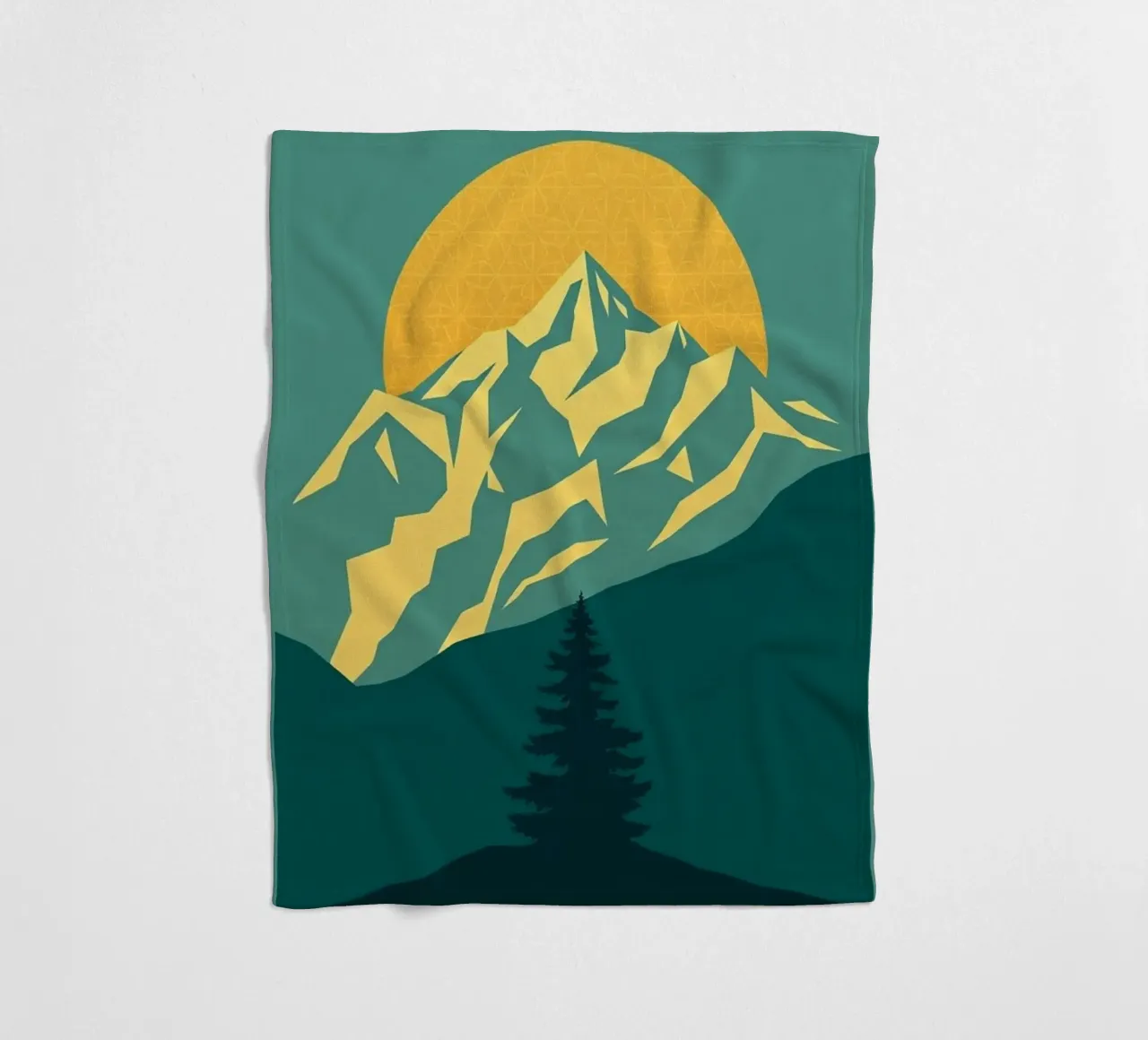 Vertice radioso: Un'alba geometrica coperta in pile da Artistic-shop