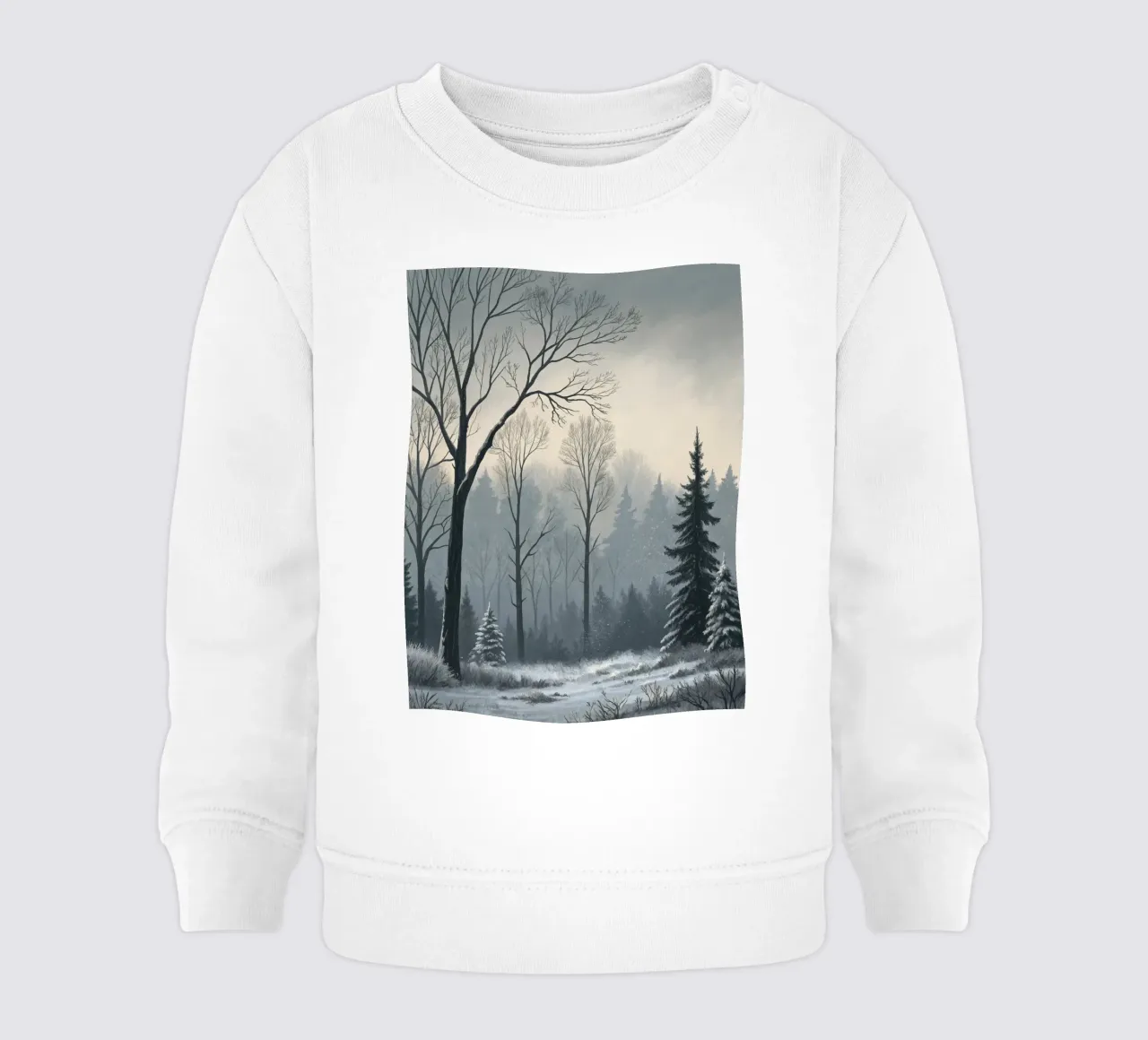 Serenità nel freddo: Un tranquillo sentiero invernale felpa neonato da Artistic-shop
