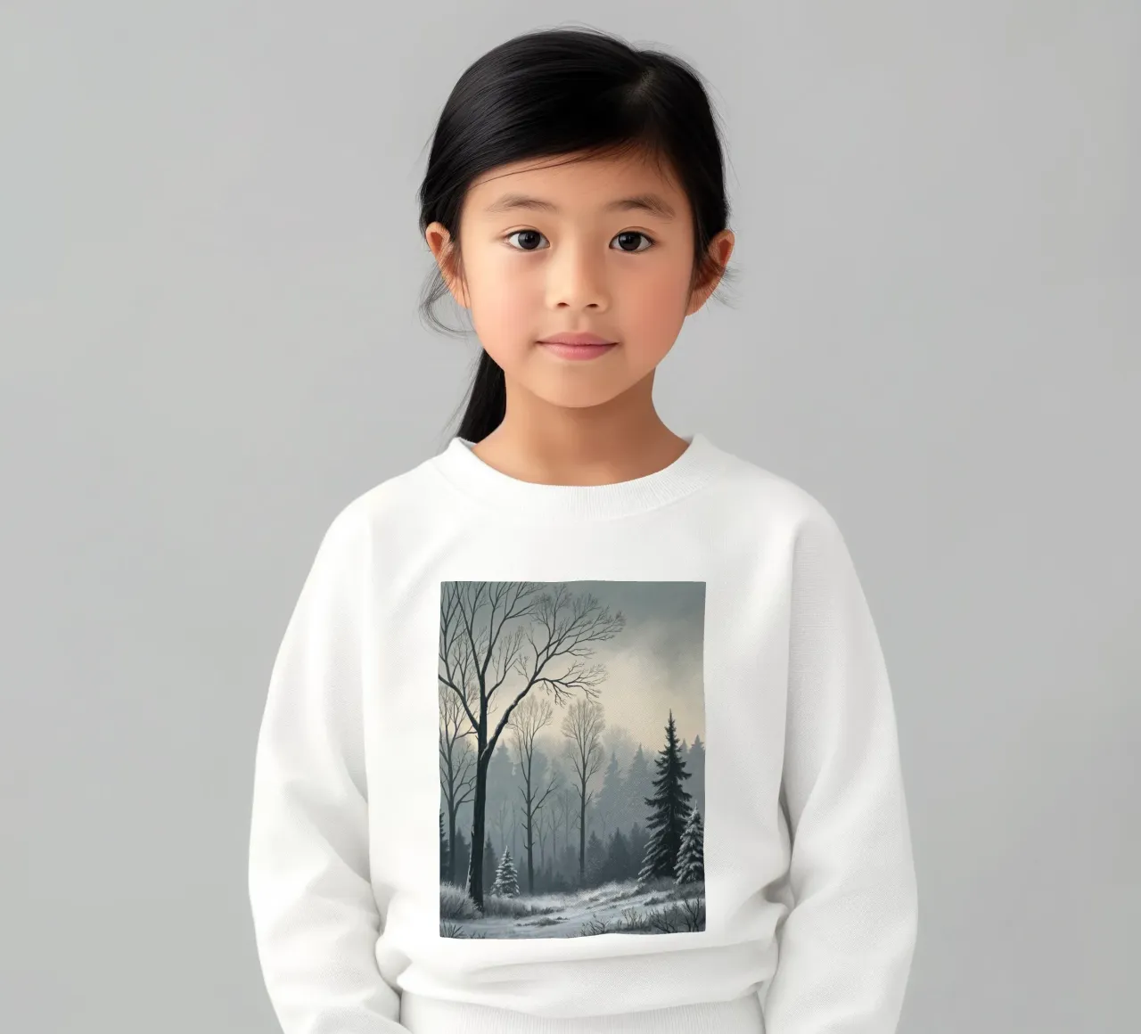 Serenità nel freddo: Un tranquillo sentiero invernale felpa bambino da Artistic-shop