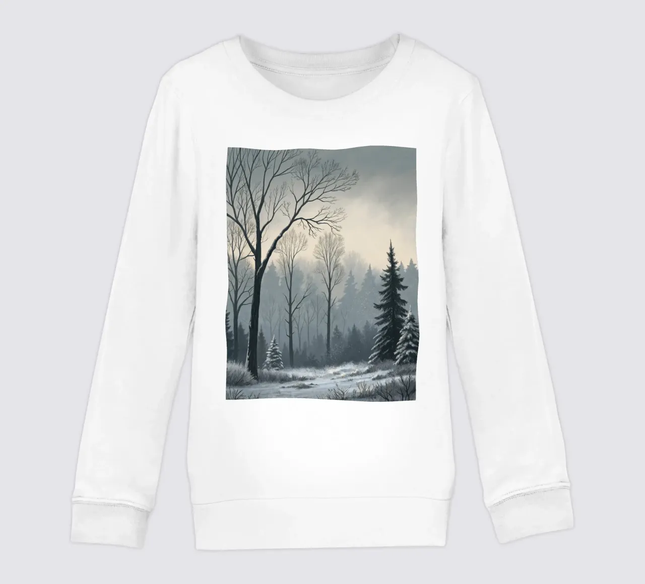 Serenità nel freddo: Un tranquillo sentiero invernale felpa bambino da Artistic-shop