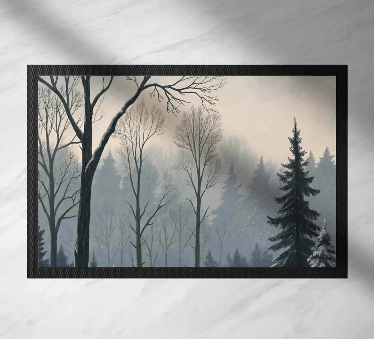 Serenità nel freddo: Un tranquillo sentiero invernale zerbino da Artistic-shop
