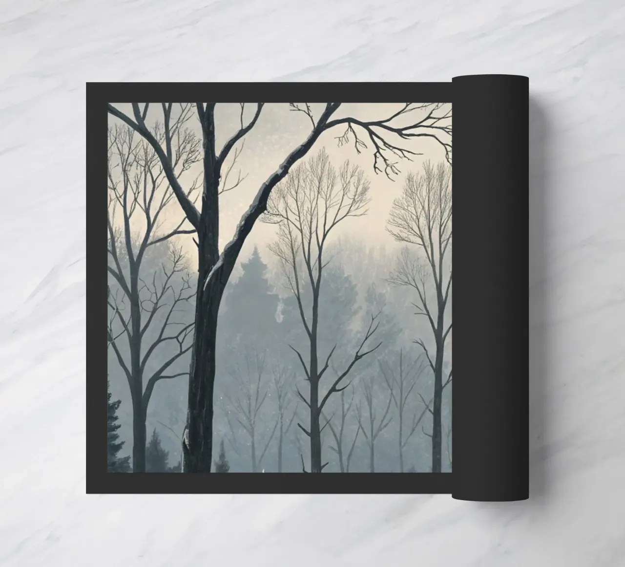 Serenità nel freddo: Un tranquillo sentiero invernale zerbino da Artistic-shop