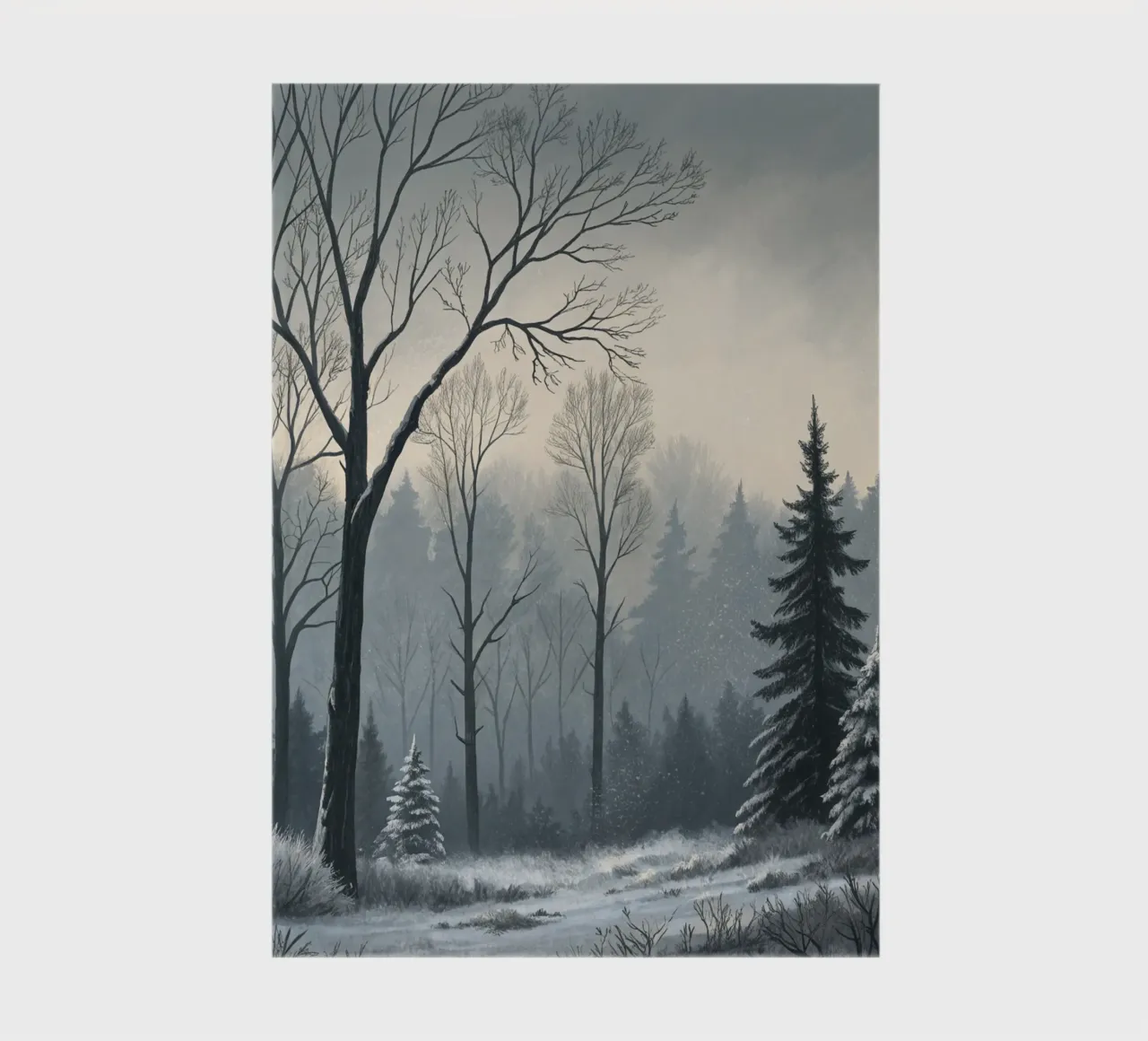 Serenity in the Cold: A Quiet Winter Path notebook by Artistic-shop