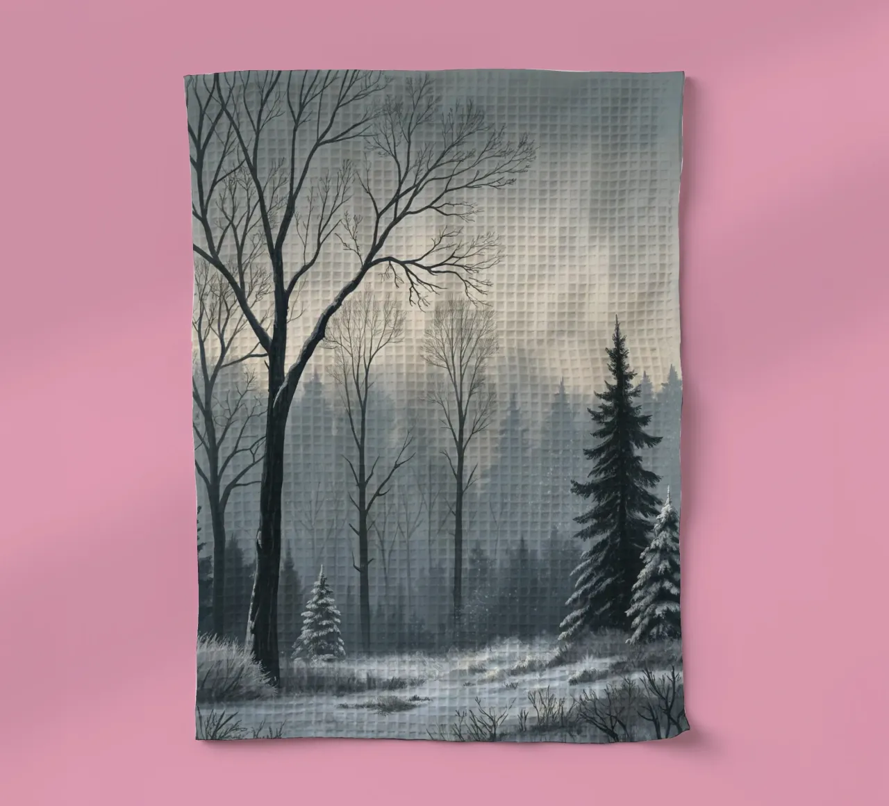 Serenità nel freddo: Un tranquillo sentiero invernale canovaccio da cucina da Artistic-shop