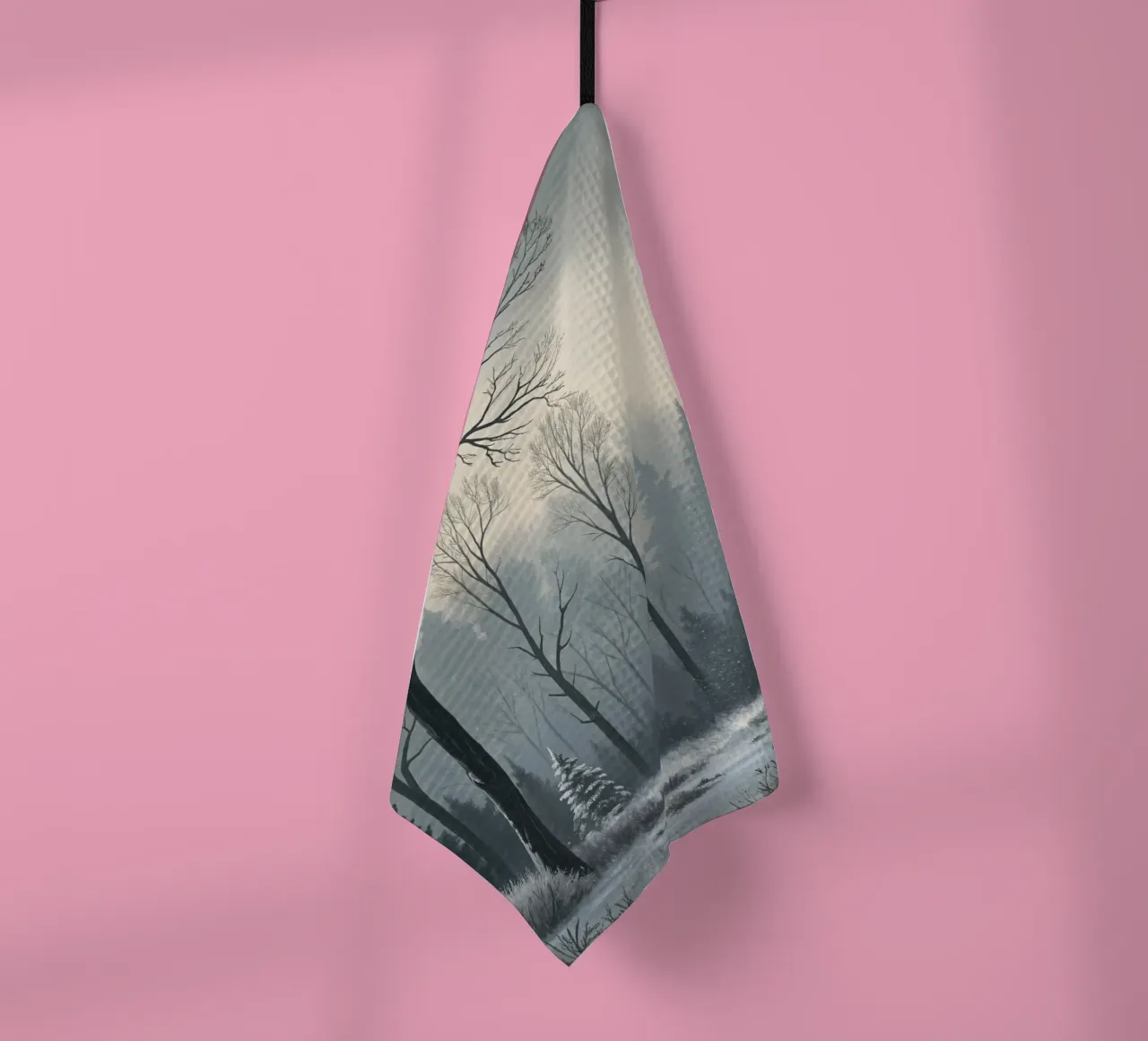 Serenità nel freddo: Un tranquillo sentiero invernale canovaccio da cucina da Artistic-shop