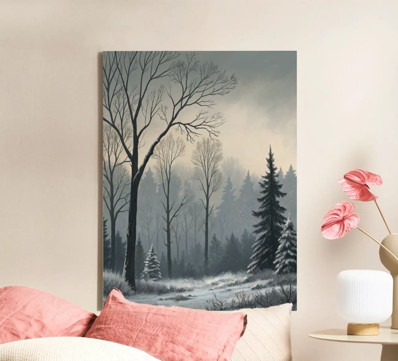 Serenity in the Cold: A Quiet Winter Path canvas by Artistic-shop