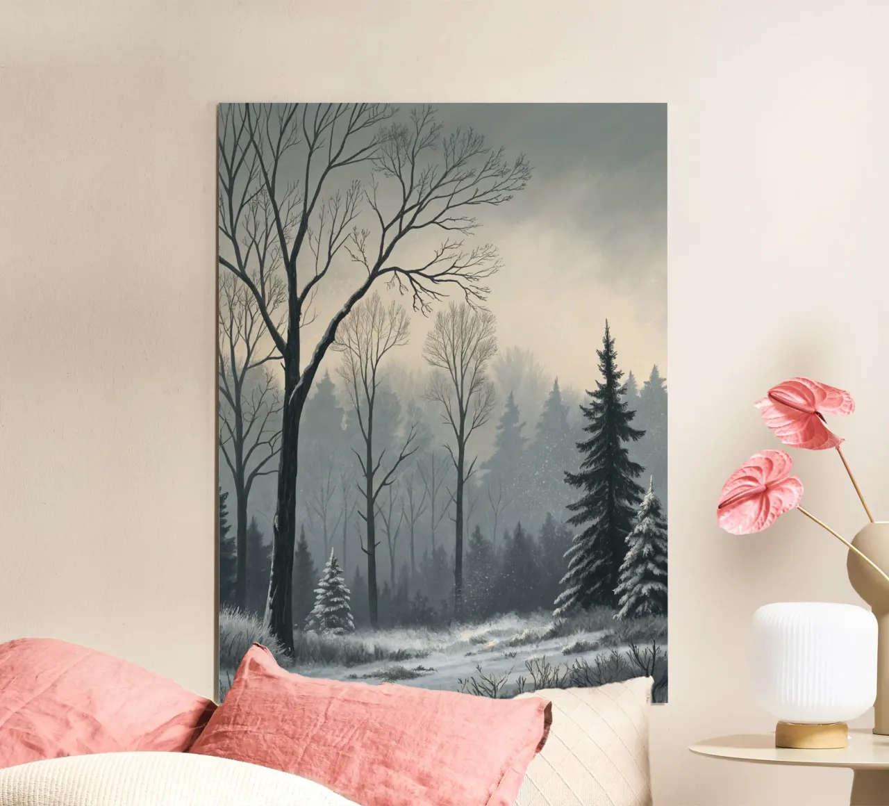 Serenity in the Cold: A Quiet Winter Path hahnemühle by Artistic-shop