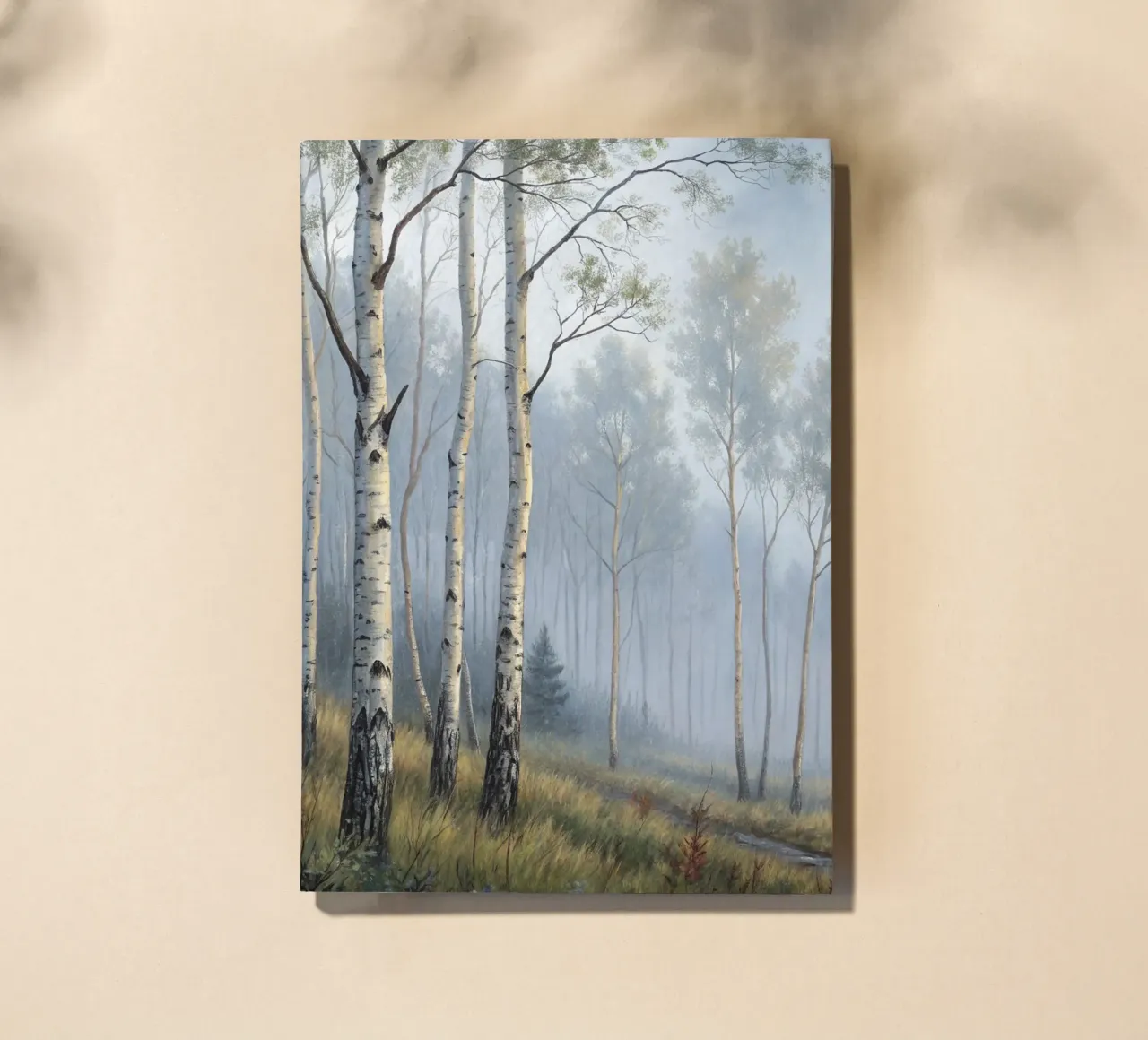 Path Through a Misty Birch and Aspen Forest notebook by Artistic-shop