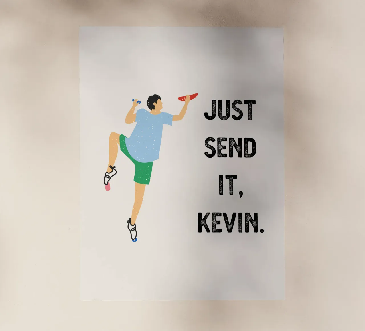Just send it, Kevin lámina retroiluminada de justclimberthings