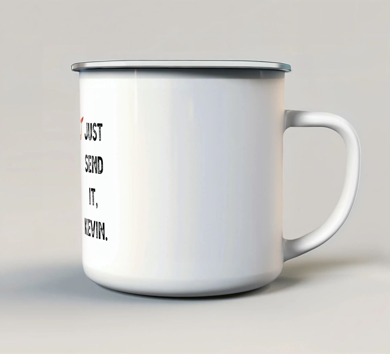 Just send it, Kevin Emaille Tasse von justclimberthings
