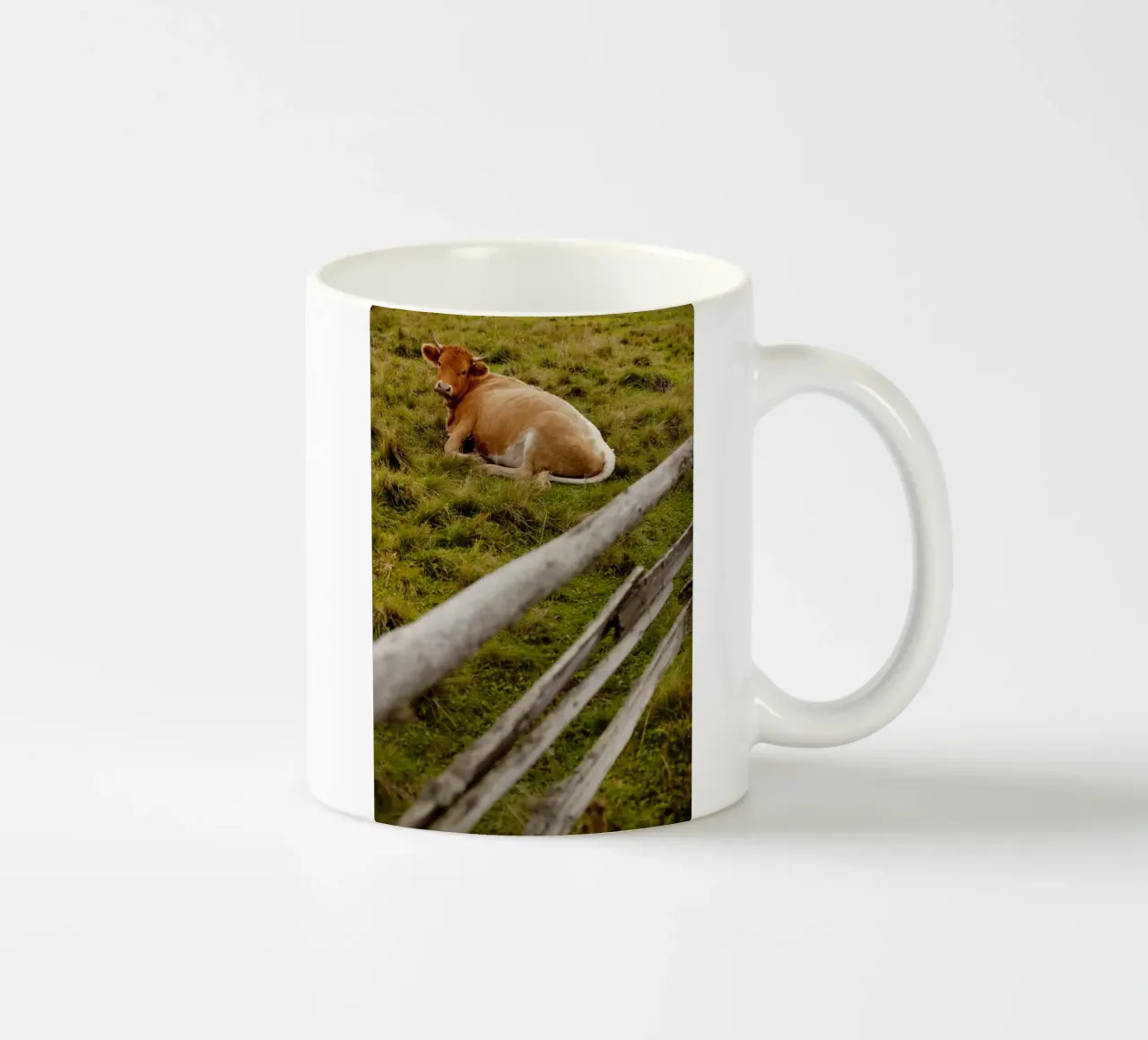 Mucca in Ucraina, Carpazi tazza in ceramica da Simon Koy