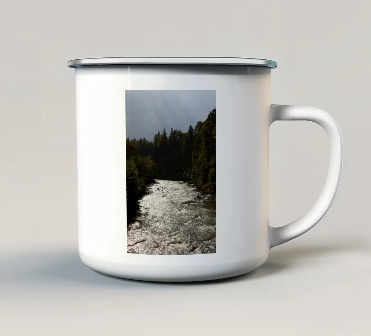 Fiume nei Carpazi, Ucraina tazza in smalto da Simon Koy