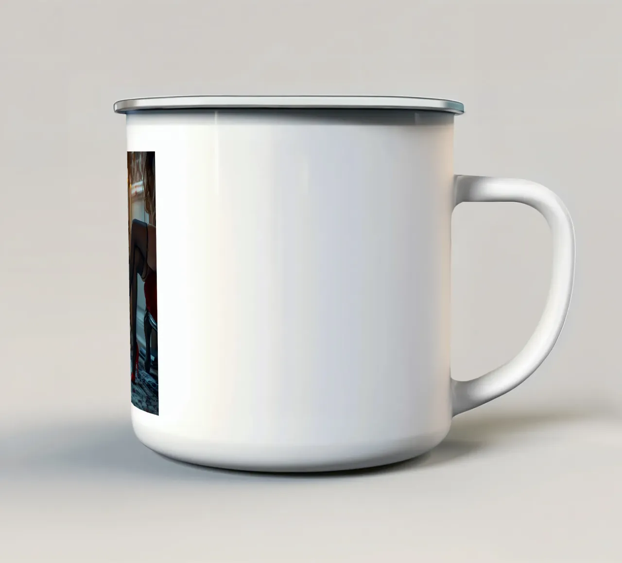 Dessert per due persone tazza in smalto da M-Ulrich-Digital Art