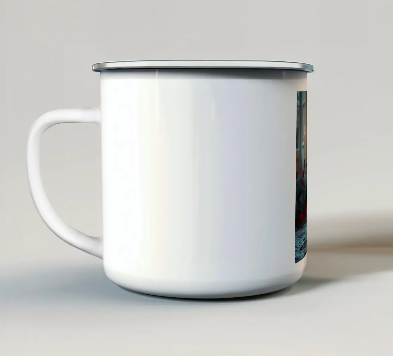 Dessert per due persone tazza in smalto da M-Ulrich-Digital Art