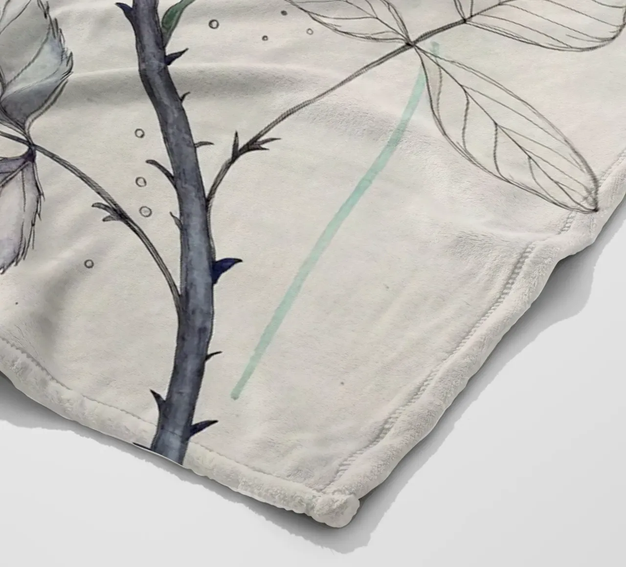 Rosa turchese tranquillo coperta in pile da Artistic-shop