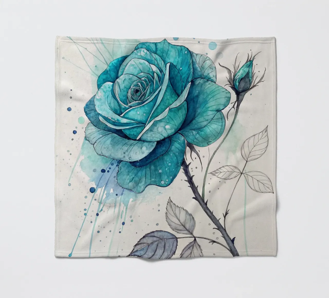 Rosa turchese tranquillo coperta in pile da Artistic-shop