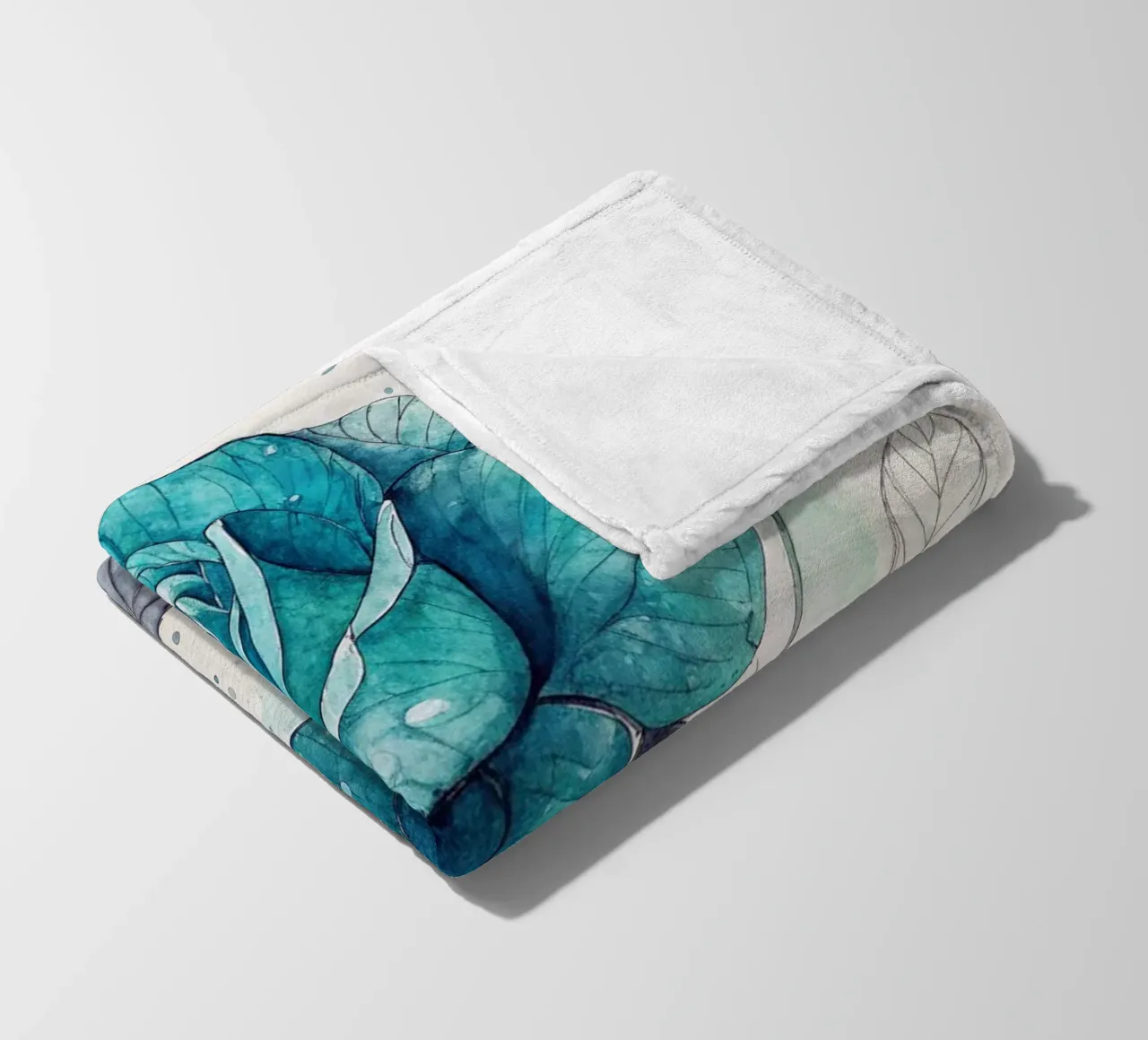 Rosa turchese tranquillo coperta in pile da Artistic-shop