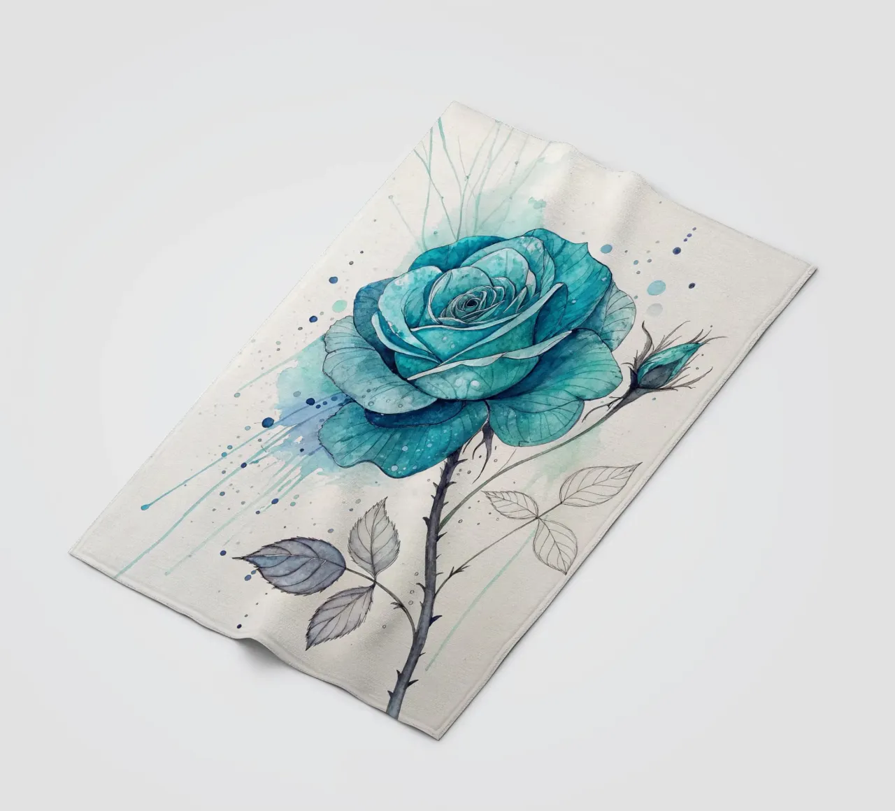 Rosa turchese tranquillo coperta in pile da Artistic-shop