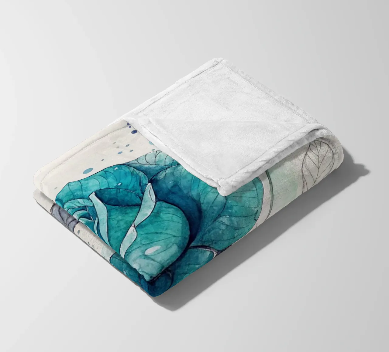 Rosa turchese tranquillo coperta in pile da Artistic-shop