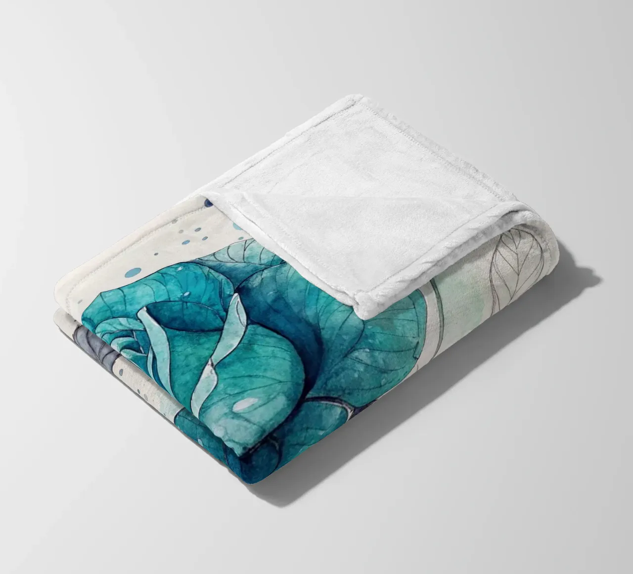 Rosa turchese tranquillo coperta in pile da Artistic-shop